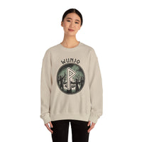 Wunjo Rune Joy Celebration Sweatshirt - Heavy Blend Cotton Poly Crewneck - Unisex White