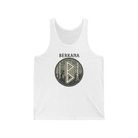 Berkana Earth Mother Rune Tank Top - Lightweight Cotton Retail Fit Jersey - Unisex White