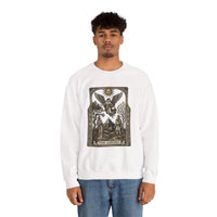 The Lovers Tarot Card Sweatshirt - Heavy Blend Fleece Crewneck - Unisex White