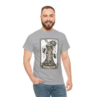 The Tower Tarot Card Graphic T-Shirt - Heavy Cotton Classic Fit Tee - Unisex White