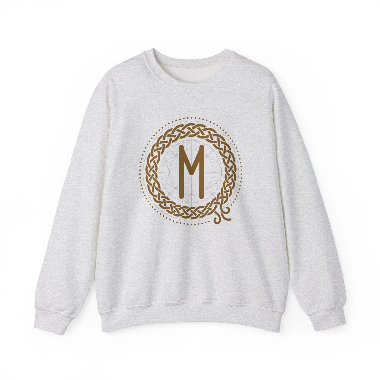Ehwaz Divine Twins Rune Sweatshirt - Heavy Blend Fleece Crewneck - Unisex White