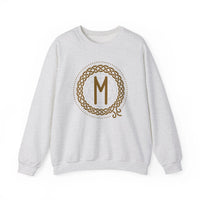 Ehwaz Divine Twins Rune Sweatshirt - Heavy Blend Fleece Crewneck - Unisex White