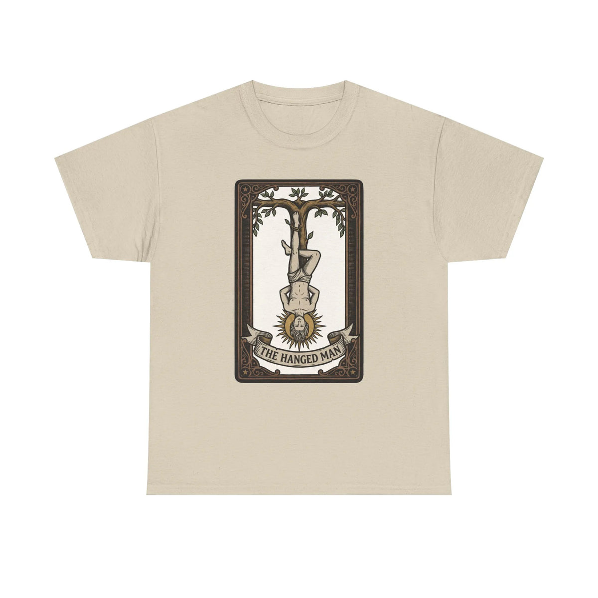 The Hanged Man Tarot Card T-Shirt - Heavy Cotton Classic Fit Tee - Unisex White