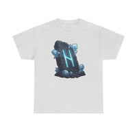 Hagalaz Rune Stone Graphic T-Shirt - Heavyweight Cotton Classic Fit - Unisex White