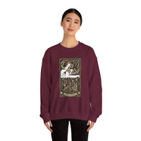 Judgement Tarot Card Graphic Sweatshirt - Heavy Blend Classic Fit Crewneck - Unisex White