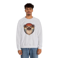 Ragdoll Cool Cat 70s Sunset Aviators Sweatshirt - Classic Fit Midweight Crewneck - Unisex White