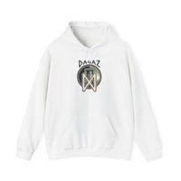 Dagaz Rune Threshold Graphic Hoodie - Soft Cotton Blend Pullover - Unisex White