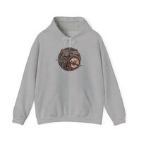 Viking Berserker Cat Shieldmaiden Hoodie - Heavy Blend Fleece Pullover - Unisex White