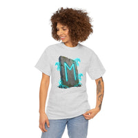 Ehwaz Rune Twin Horse T-Shirt - Heavyweight 100% Cotton Classic Tee - Unisex White