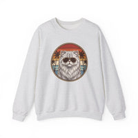 Persian Cool Cat 70s Sunset Aviators Sweatshirt - Heavy Blend Cotton-Poly Crewneck - Unisex White