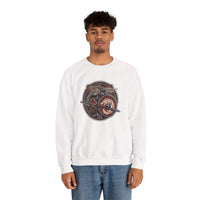 Shieldmaiden Viking Berserker Cats Sweatshirt - Heavy Blend Fleece Crewneck - Unisex White