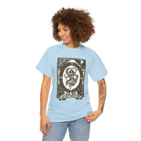 The World Tarot Card Graphic T-Shirt - Heavy Cotton Classic Fit Tee - Unisex White