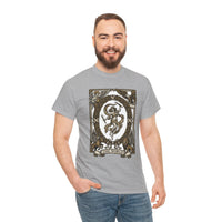 The World Tarot Card Graphic T-Shirt - Heavy Cotton Classic Fit Tee - Unisex White