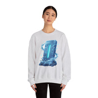 Isa Rune Ice Glacier Sweatshirt - Heavy Blend Fleece Crewneck - Unisex White
