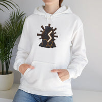 Sowulo Rune Sun Ray Hoodie - Heavy Blend Fleece Pullover - Unisex White