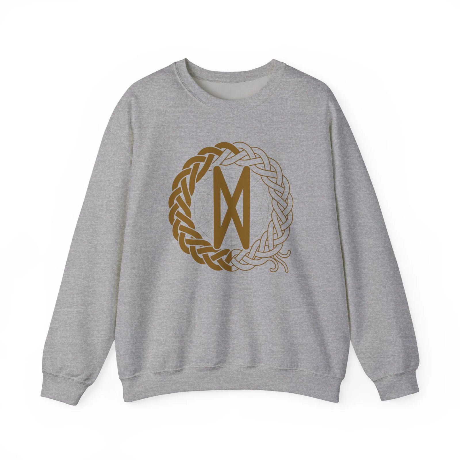 Dagaz Rune Dawn & Dusk Sweatshirt - Heavy Blend Classic Fit Crewneck - Unisex White