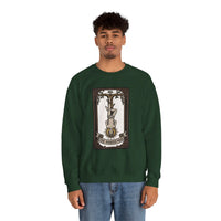 The Hanged Man Tarot Card Sweatshirt - Soft Fleece Classic Fit Crewneck - Unisex Off White