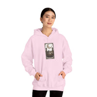 Moon Tarot Card Graphic Hoodie - Soft Fleece Blend Pullover - Unisex Ash