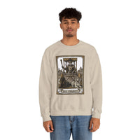 The Chariot Tarot Card Sweatshirt - Heavy Blend Cotton-Poly Crewneck - Unisex White