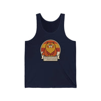 Persian Cat Retro Sunset Tank Top - Soft Cotton Jersey Retail Fit - Unisex Athletic Heather