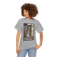 The High Priestess Tarot Card T-Shirt - Heavy Cotton Classic Fit Tee - Unisex White