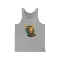 Elhaz Rune Elk Protection Tank Top - Soft Lightweight Jersey Tank - Unisex White