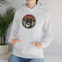 Cool Cat Aviators Sunset Hoodie - Classic Fit Fleece Pullover - Unisex White