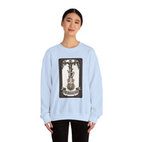 The Hanged Man Tarot Card Sweatshirt - Soft Fleece Classic Fit Crewneck - Unisex Off White