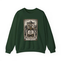 The Emperor Tarot Card Sweatshirt - Soft Durable Fleece Crewneck - Unisex White