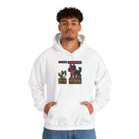 Boss Fight 8-Bit Pixel Gaming Cats Hoodie - Heavy Blend Fleece Pullover - Unisex White