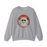 Persian Cool Cat 70s Sunset Aviators Sweatshirt - Heavy Blend Cotton-Poly Crewneck - Unisex White