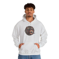 Viking Berserker Cat Shieldmaiden Hoodie - Heavy Blend Fleece Pullover - Unisex White