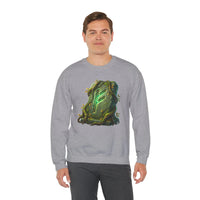 Fehu Wealth Rune Sweatshirt - Heavy Blend Fleece Crewneck - Unisex White