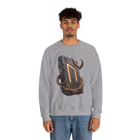 Uruz Rune Vitality Sweatshirt - Heavy Blend Crewneck Fleece - Unisex White