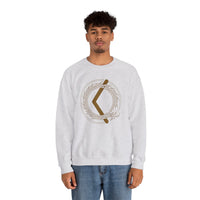 Kenaz Rune Creative Fire Sweatshirt - Heavy Cotton Blend Crewneck - Unisex Off White