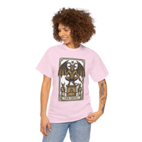 The Devil Tarot Card Graphic T-Shirt - Heavy Cotton Classic Fit Tee - Unisex White