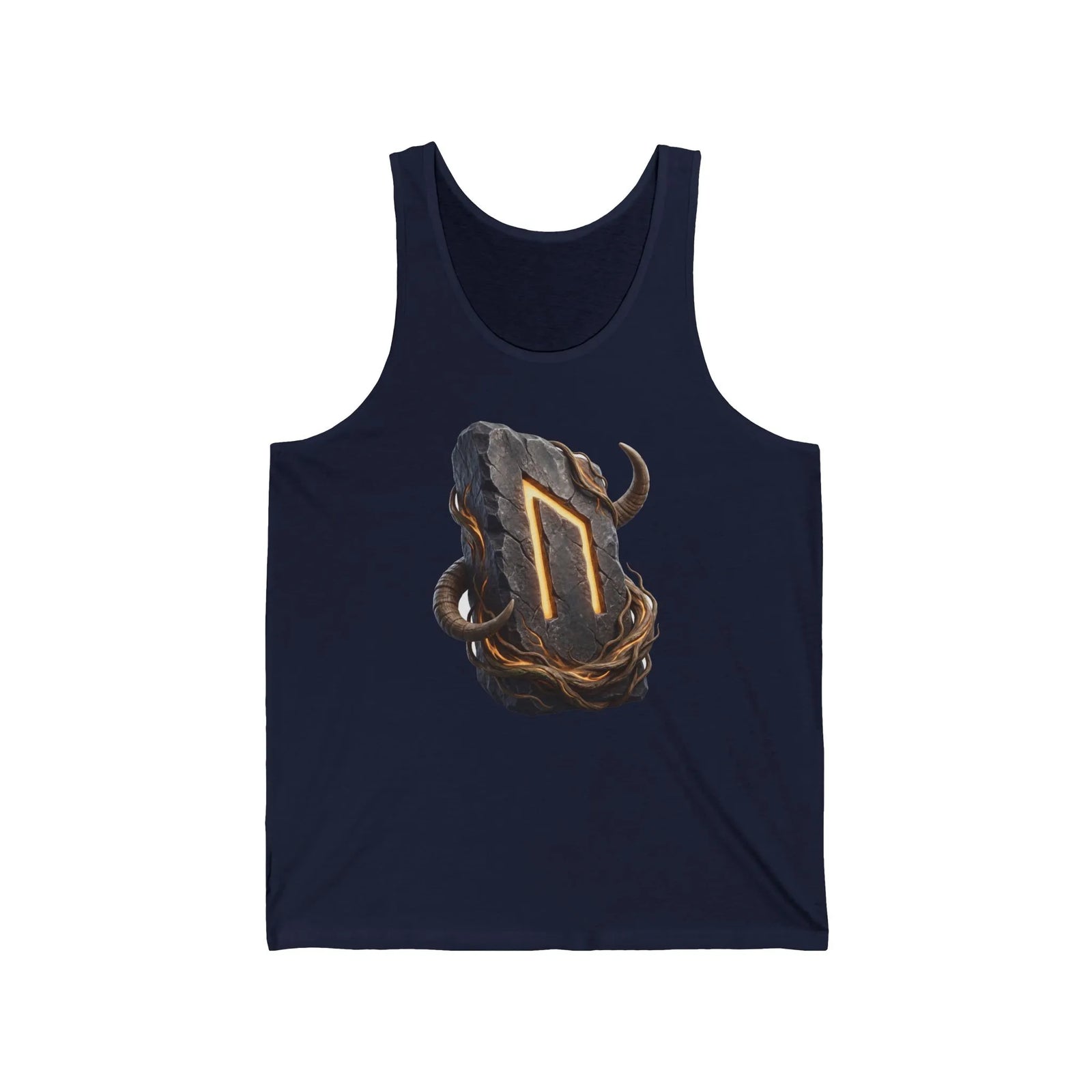 Uruz Rune Wild Ox Tank Top - Lightweight Ringspun Jersey Tank - Unisex Athletic Heather