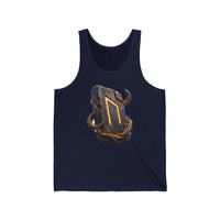 Uruz Rune Wild Ox Tank Top - Lightweight Ringspun Jersey Tank - Unisex Athletic Heather