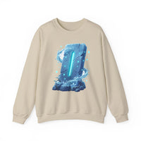 Isa Rune Ice Glacier Sweatshirt - Heavy Blend Fleece Crewneck - Unisex White