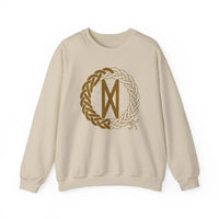 Dagaz Rune Dawn & Dusk Sweatshirt - Heavy Blend Classic Fit Crewneck - Unisex White