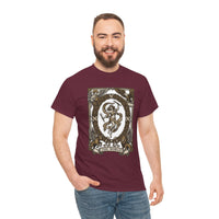 The World Tarot Card Graphic T-Shirt - Heavy Cotton Classic Fit Tee - Unisex White