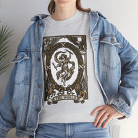 The World Tarot Card Graphic T-Shirt - Heavy Cotton Classic Fit Tee - Unisex White