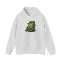 Fehu Rune Norse Symbol Hoodie - Soft Cotton Blend Pullover - Unisex Off White
