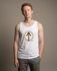Tiwaz Rune Justice Sovereignty Tank Top - Lightweight Combed Cotton Jersey - Unisex Athletic Heather