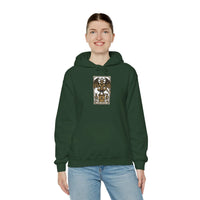 The Devil Tarot Card Graphic Hoodie - Heavy Blend Cotton-Poly Fleece - Unisex White