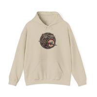 Viking Berserker Cat Shieldmaiden Hoodie - Heavy Blend Fleece Pullover - Unisex White