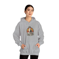 Great Dane Retro 70s Sunset Hoodie - Heavy Blend Fleece Pullover - Unisex White
