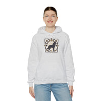 Howl Sacred Geometry Spirit Dogs Hoodie - Soft Cotton Blend Pullover - Unisex White