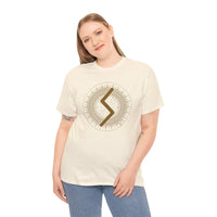 Sowulo Rune Sun Guidance T-Shirt - Heavy Cotton Classic Fit Tee - Unisex White