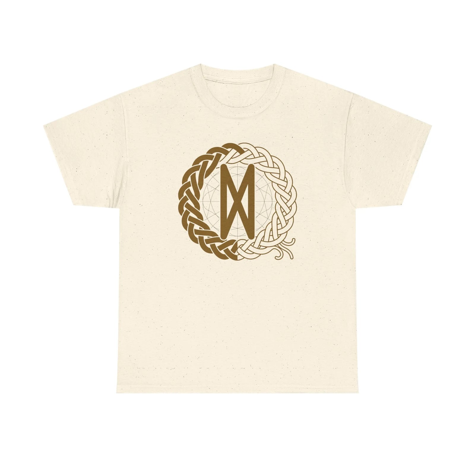 Norse Dagaz Rune Celtic Knot T-Shirt - Heavyweight Cotton Classic Fit Tee - Unisex White